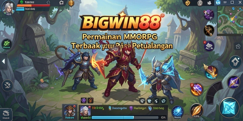 Tampilan gameplay BIGWIN88 yang menampilkan aksi seru dalam petualangan MMORPG.