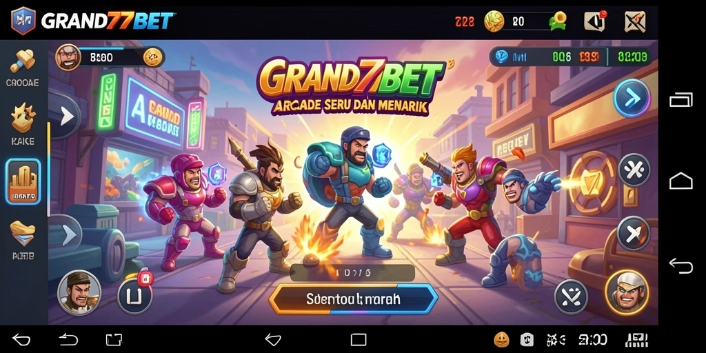 Tangkapan layar menunjukkan gameplay seru dan grafis menarik dari GRAND77BET.