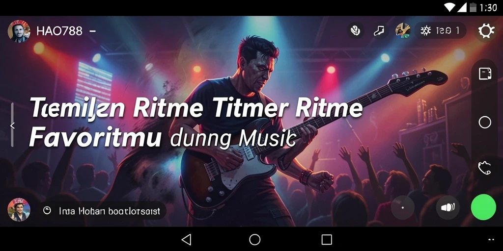 Menampilkan antarmuka mengasyikkan HAO788 saat menikmati musik.