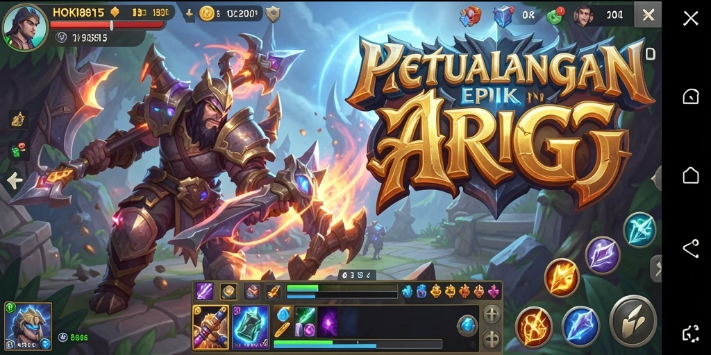 Tangkapan layar menampilkan aksi seru dalam permainan ARPG.