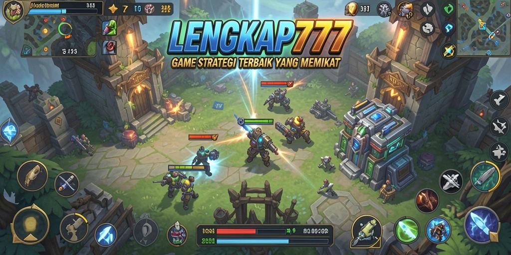 Screenshot gameplay menunjukkan aksi strategis di LENGKAP777.