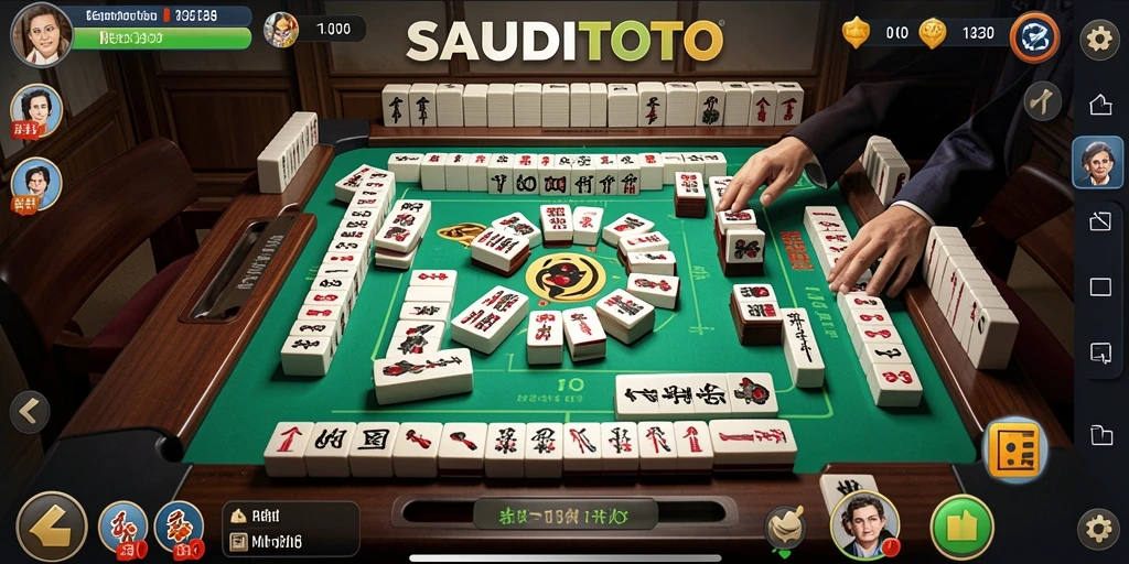 Tampilan gameplay Mahjong seru di SAUDITOTO.