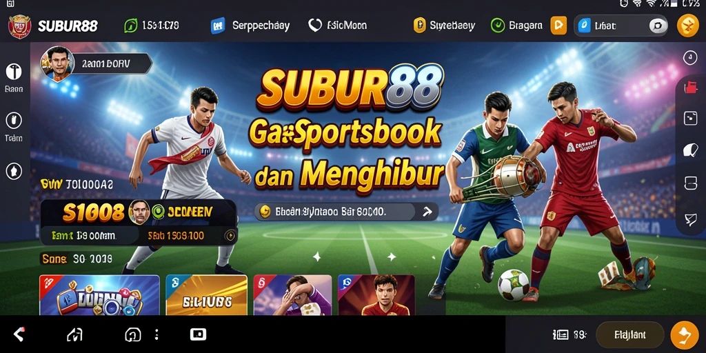 Tampilan layar utama SUBUR88 dengan fitur taruhan olahraga yang menarik.