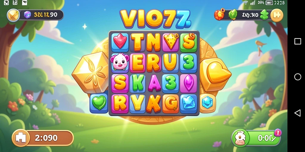 Tampilan gameplay VIO77 yang penuh warna dan menarik.